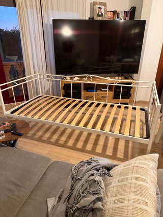 Cama individual 90x200 con somier y colchón