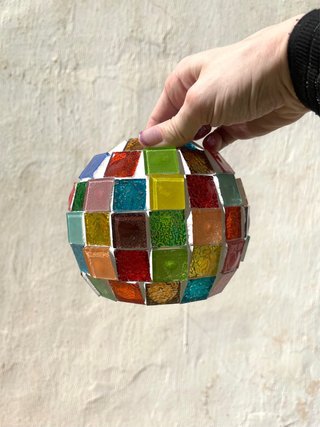 Lámpara cristales colores