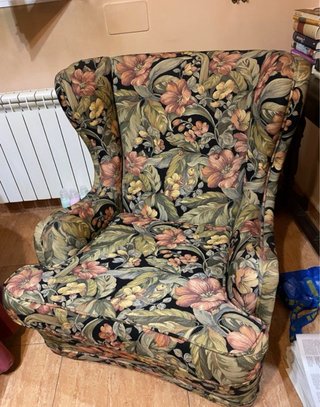 Sillón Orejero Tela Flores