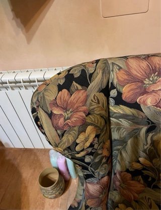Sillón Orejero Tela Flores