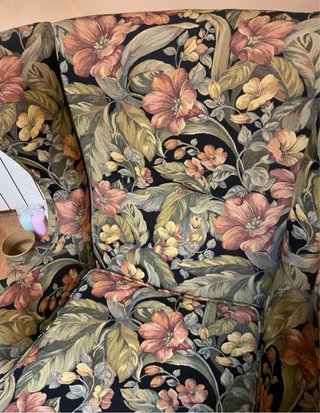 Sillón Orejero Tela Flores