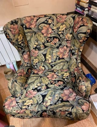 Sillón Orejero Tela Flores