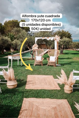 Alfombra Yute Cuadrada 170x120cm