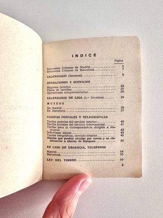 Almanaque Caja Postal Ahorros 1964 Vintage