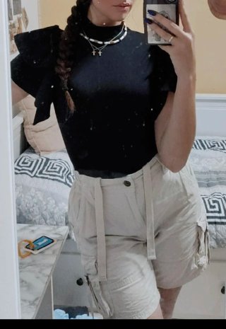 Pantalón cargo Bershka beige