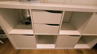 Mueble Kallax blanco 8 cubos