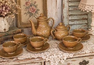 Juego de té vintage cerámica