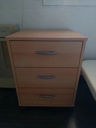 Cajonera de escritorio 3 cajones madera