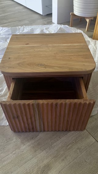 Mesita de noche Sklum madera