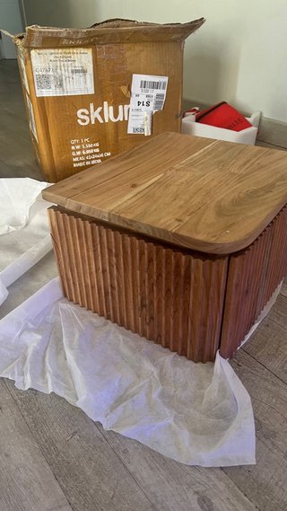Mesita de noche Sklum madera