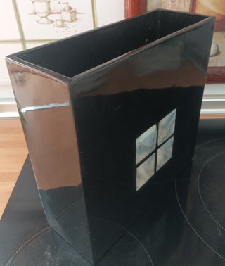 Set di 2 vasi decorativi neri e madreperla