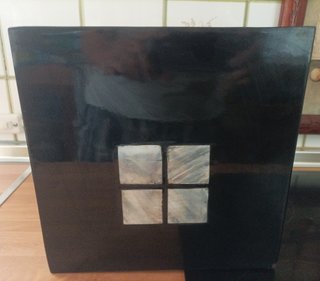 Set di 2 vasi decorativi neri e madreperla