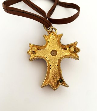 Collar gran cruz barroca vintage