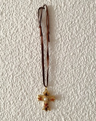 Collar gran cruz barroca vintage