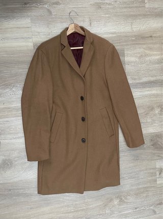 Abrigo paño camel hombre