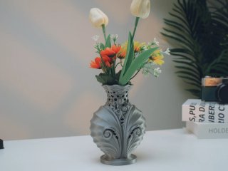 Jarrón Decorativo Plateado