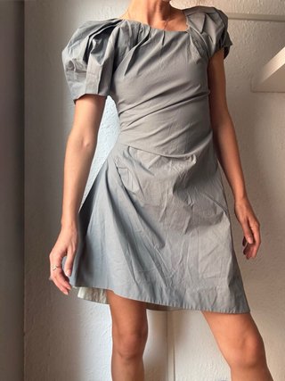 Vestido COS Asimétrico Drapeado Algodón