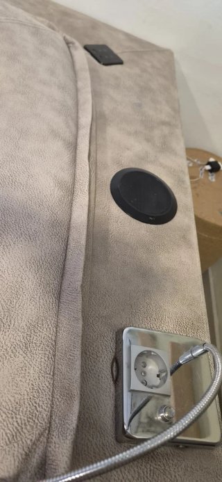Sofá chaise longue beige tela