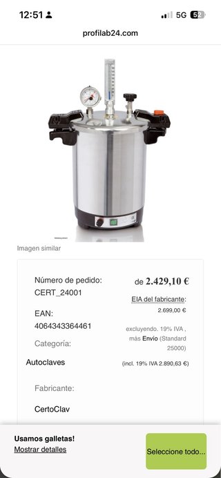 Autoclave da tavolo Certoclav