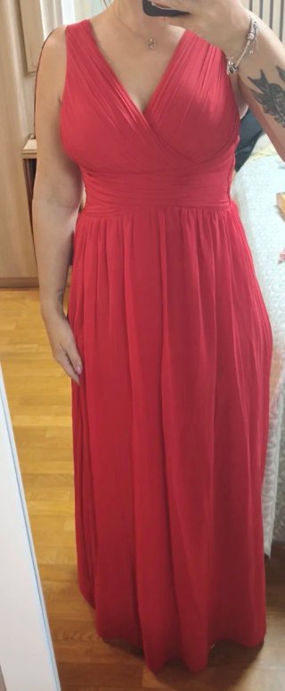 Vestido de fiesta rojo largo