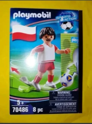 Playmobil calciatore con lanciatore di palloni da calcio