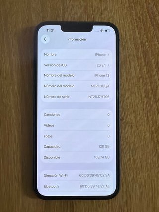 Iphone 13 azul al 82%