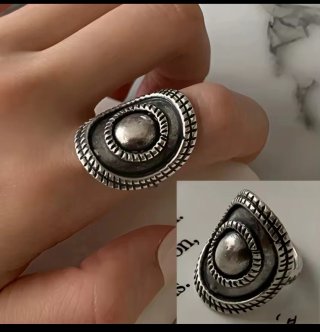 Anello in Argento 925 Design Circoli