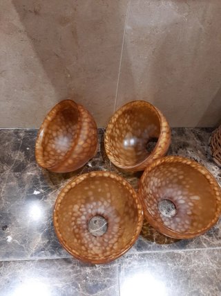 Focos de lámpara de cristal ámbar
