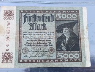 Billete 5000 Marcos Alemanes 1922