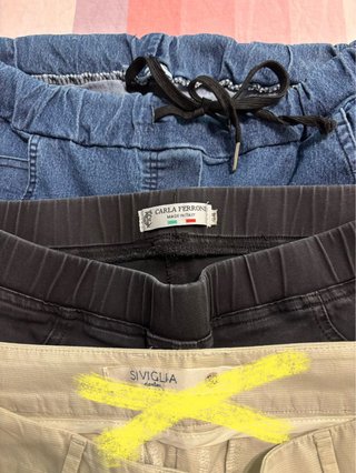 Pantaloni donna beige e neri taglia 44