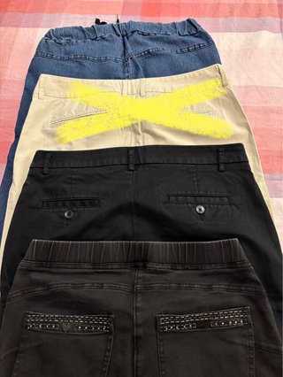 Pantaloni donna beige e neri taglia 44