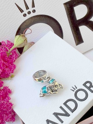 Pandora Charm Elefante Azul