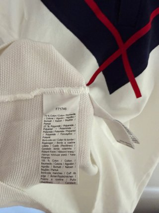 Polo Lacoste Blu/Bianco con Logo Coccodrillo