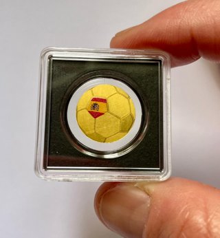 Moneda de Oro Balón de Fútbol España