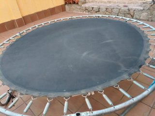 Cama elástica redonda para jardín