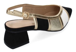 Zapatos de fiesta negros y dorados