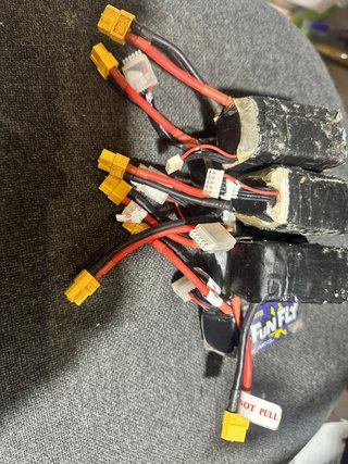 Pack 7 Baterías Lipo Tattu FunFly 4S 1550mAh 100C