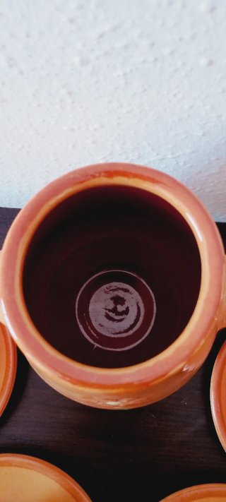 Juego de té de barro
