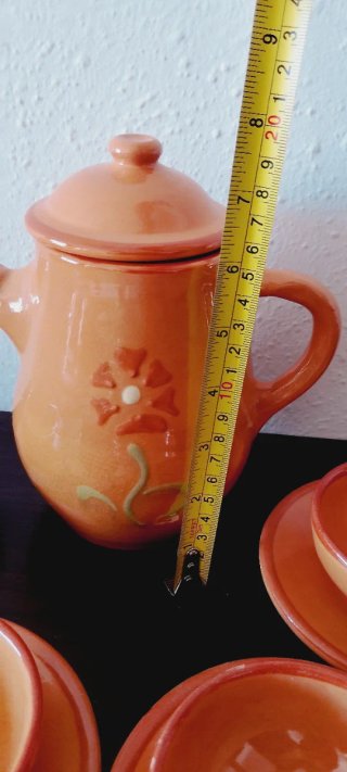 Juego de té de barro