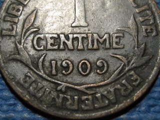 1 Centime Francia 1909