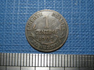 1 Centime Francia 1909