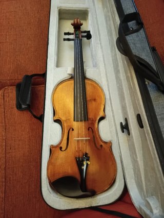 Violín hecho a mano por luthier gallego