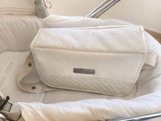 Carrello Bébécar Bianco con Culla e Borsa