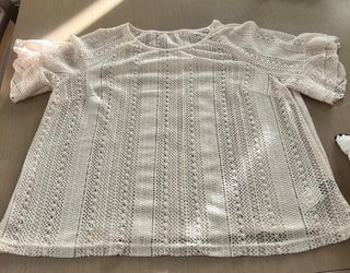 Blusa encaje calado transparente