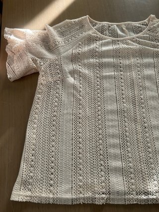 Blusa encaje calado transparente