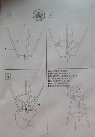Banqueta alta de cuero marrón (4 unidades)