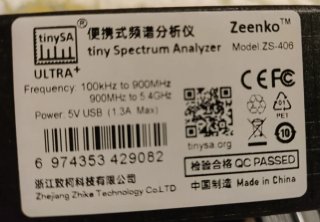 tinySA ULTRA+ analizador de espectro