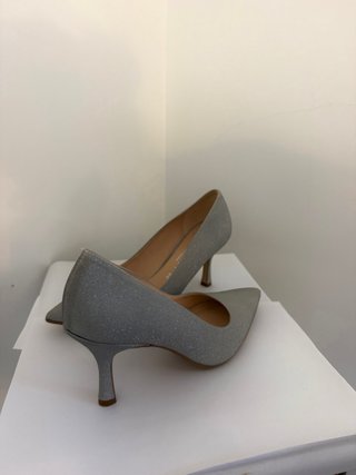 Scarpe Noikika tacco argento glitter