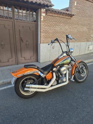 Harley Davidson Softail Cruiser Naranja/Verde
