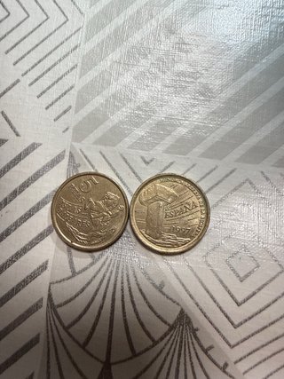 2 Monedas 5 Pesetas España 1997